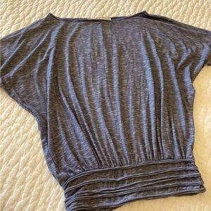 Max Studio sleeveless heathered blue knit top